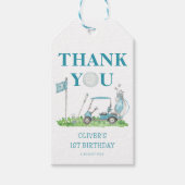 ホールインワンゴルフパルティーボーイ1歳の誕生日 ギフトタグ (正面)