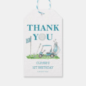 ホールインワンゴルフパルティーボーイ1歳の誕生日 ギフトタグ (裏面)