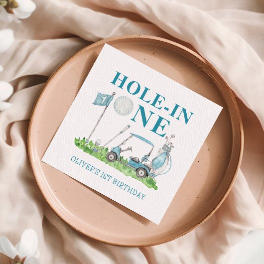 ホールインワンゴルフパルティーボーイ1歳の誕生日 スタンダードランチョンナプキン