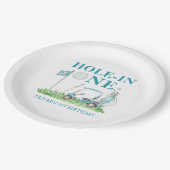 ホールインワンゴルフパルティーボーイ1歳の誕生日 ペーパープレート (アングル)