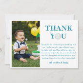 ホールインワンゴルフパルティーボーイ1stバースデーフォト サンキューカード (正面)