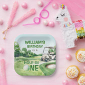 ホールインワンゴルフパルティー1回目の誕生日 ペーパープレート (パーティー)