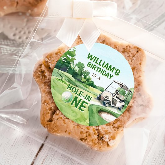 ホールインワンゴルフパルティー1回目の誕生日 ラウンドシール