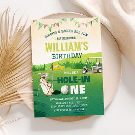 ホールインワンゴルフパルティー1回目の誕生日 招待状