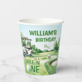 ホールインワンゴルフパルティー1回目の誕生日 紙コップ (正面)