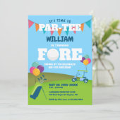 ホールインワンゴルフパルティー4th誕生日パーティー 招待状 (スタンド正面)