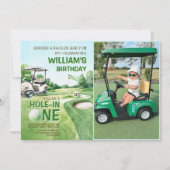 ホールインワンゴルフパーTee 1stバースデーフォト 招待状 (正面)
