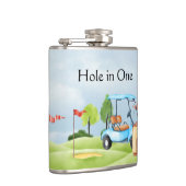 ホールインワンゴルフビニールフラッ包まれたク フラスク (右)
