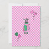 ホールインワンゴルフピンクガールファースト誕生日 招待状 (裏面)