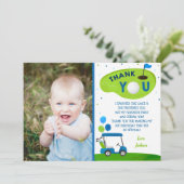 ホールインワンゴルフファースト誕生日サンキューカード 招待状 (スタンド正面)