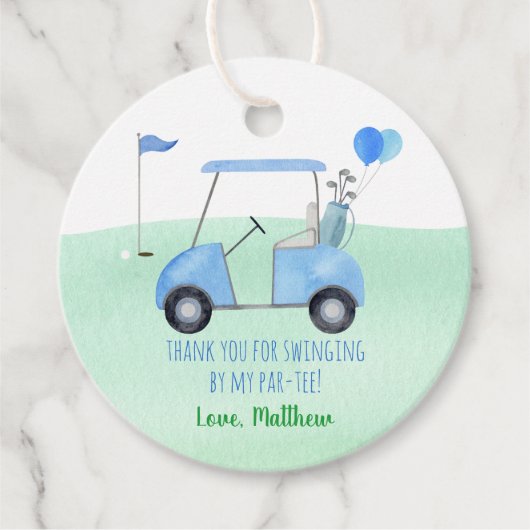 ホールインワンゴルフファースト誕生日パーティー フェイバータグ (正面)