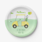 ホールインワンゴルフファースト誕生日パーティー ペーパープレート (正面)