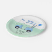 ホールインワンゴルフファースト誕生日パーティー ペーパープレート (アングル)