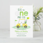 ホールインワンゴルフファースト誕生日パーティー 招待状 (スタンド正面)