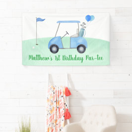 ホールインワンゴルフファースト誕生日パーティー 横断幕