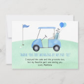 ホールインワンゴルフファースト誕生日 サンキューカード (正面)