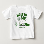 ホールインワンゴルフファースト誕生日 ベビーTシャツ (正面)