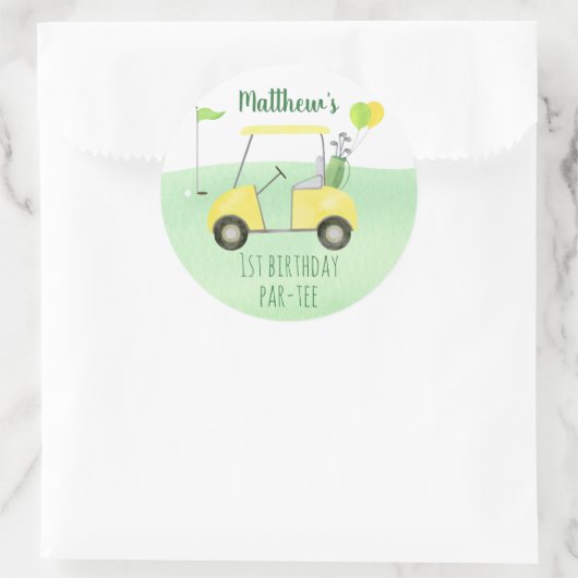 ホールインワンゴルフファースト誕生日 ラウンドシール (バッグ)