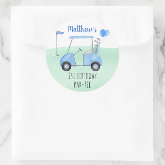 ホールインワンゴルフファースト誕生日 ラウンドシール (バッグ)