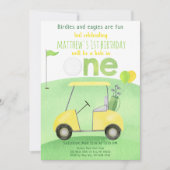 ホールインワンゴルフファースト誕生日 招待状 (正面)