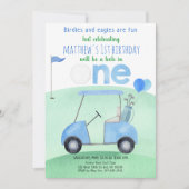 ホールインワンゴルフファースト誕生日 招待状 (正面)