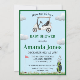 ホールインワンゴルフベビーシャワー招待状 招待状