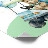 ホールインワンゴルフボーイファースト誕生日ウェルカムサイン ポスター (角)