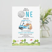 ホールインワンゴルフボーイファースト誕生日パーティー 招待状 (スタンド正面)