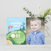 ホールインワンゴルフボーイファースト誕生日パー – ティーインヴィータ 招待状 (スタンド正面)