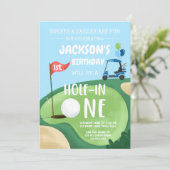 ホールインワンゴルフボーイファースト誕生日パー – ティーインヴィータ 招待状 (スタンド正面)
