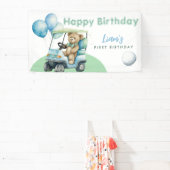 ホールインワンゴルフボーイファースト誕生日パー – ティーバナー 横断幕 (インサイチュ)