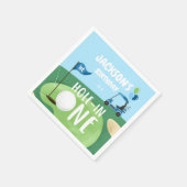 ホールインワンゴルフボーイファースト誕生日パー – ティー スタンダードカクテルナプキン (角)