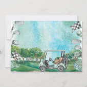 ホールインワンゴルフボーイファースト誕生日パー – ティー 招待状 (裏面)