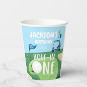 ホールインワンゴルフボーイファースト誕生日パー – ティー 紙コップ (裏面)