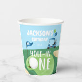 ホールインワンゴルフボーイファースト誕生日パー – ティー 紙コップ (正面)