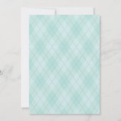 ホールインワンゴルフボーイブルーファースト誕生日パー – ティー 招待状 (裏面)