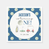 ホールインワンゴルフボーイ誕生日 スタンダードカクテルナプキン (正面)