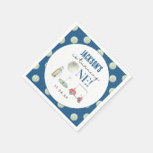 ホールインワンゴルフボーイ誕生日 スタンダードカクテルナプキン (角)