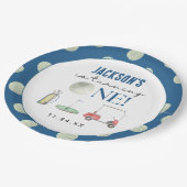 ホールインワンゴルフボーイ誕生日 ペーパープレート (アングル)