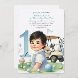 ホールインワンゴルフボーイ1stバースデーパーティー 招待状