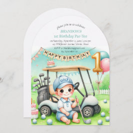 ホールインワンゴルフボーイ1stバースデーパーティー 招待状