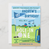 ホールインワンゴルフボーイ1stバースデーパーティー 招待状 (正面)