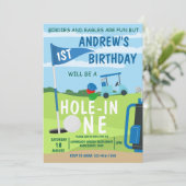ホールインワンゴルフボーイ1stバースデーパーティー 招待状 (スタンド正面)