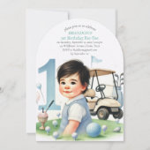 ホールインワンゴルフボーイ1stバースデーパーティー 招待状 (正面)