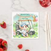 ホールインワンゴルフボーイ1stパーティー誕生日 スタンダードカクテルナプキン (インサイチュ)
