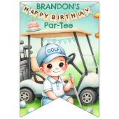 ホールインワンゴルフボーイ1stパーティー誕生日 バンティングフラッグ (第1の旗)