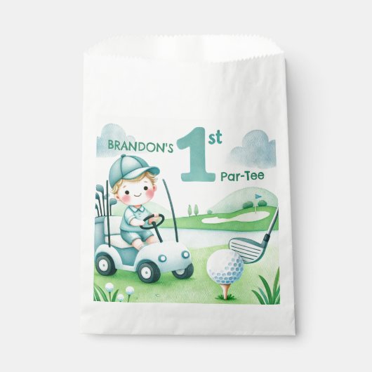 ホールインワンゴルフボーイ1stパーティー誕生日 フェイバーバッグ (正面)