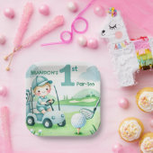 ホールインワンゴルフボーイ1stパーティー誕生日 ペーパープレート (パーティー)