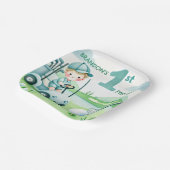 ホールインワンゴルフボーイ1stパーティー誕生日 ペーパープレート (傾斜あり)