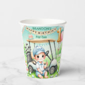 ホールインワンゴルフボーイ1stパーティー誕生日 紙コップ (裏面)